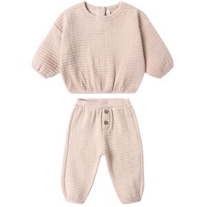 Quincy Mae Texture Sweat Set - Natural